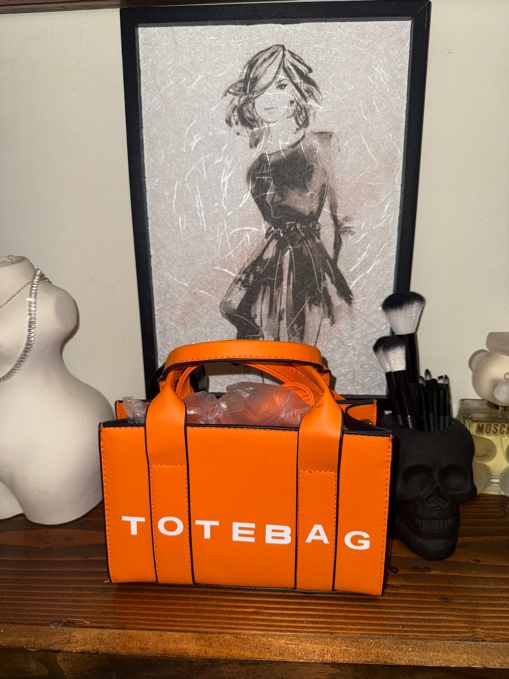 Orange ToteBag Mini Handbag - Bold Orange Women’s Tote